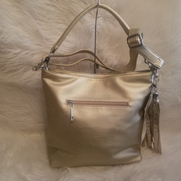 GOLD SUNBURST RHINESTONE HOBO - Picture 3 of 7